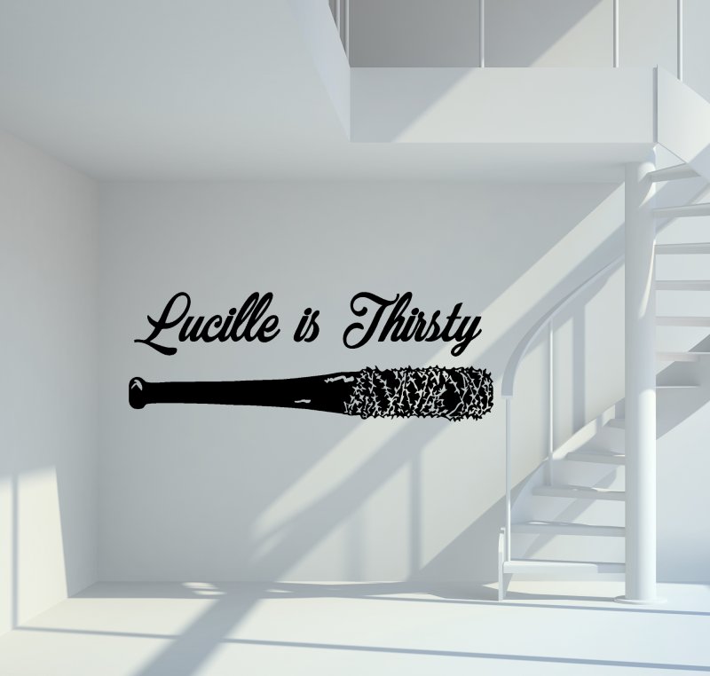 The Walking Dead - Lucille is Thirsty Wandtattoo